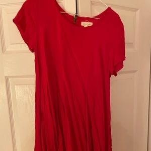 Red mini dress super flowey!